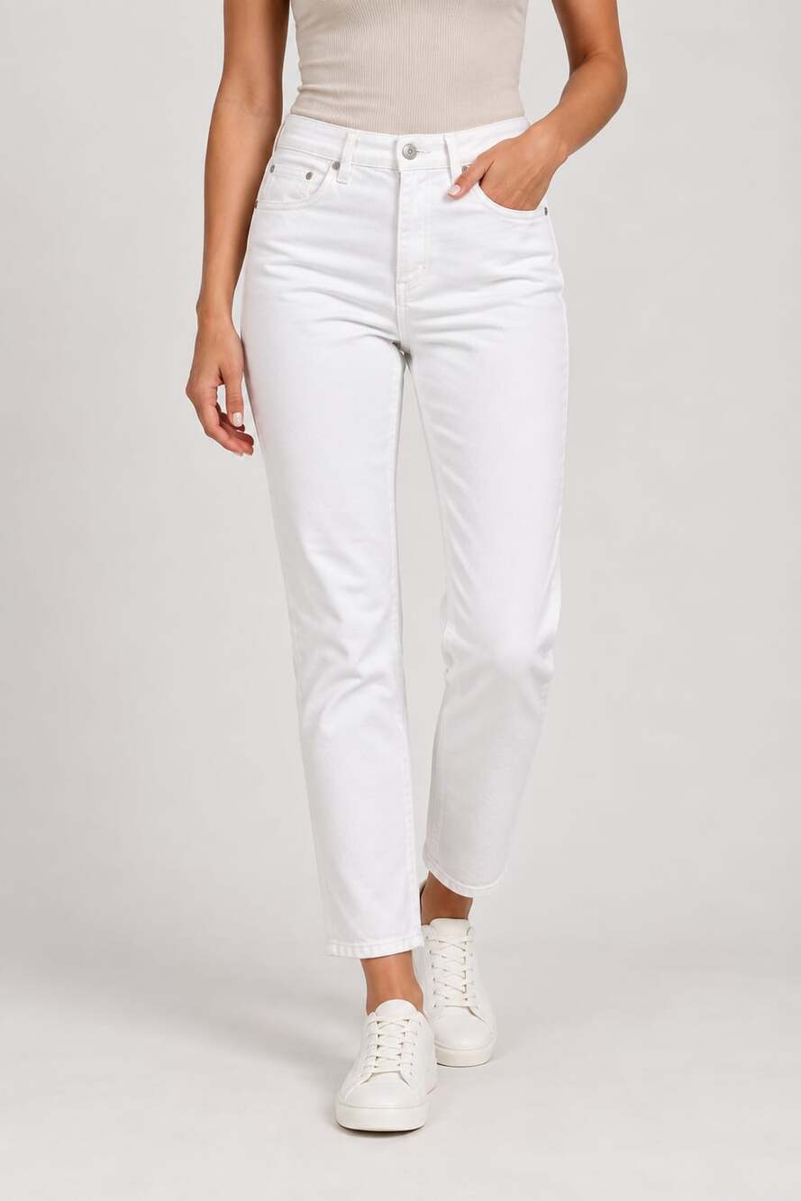 rag & bone High-Rise Slim Jeans Size 29 White Cotton Denim
